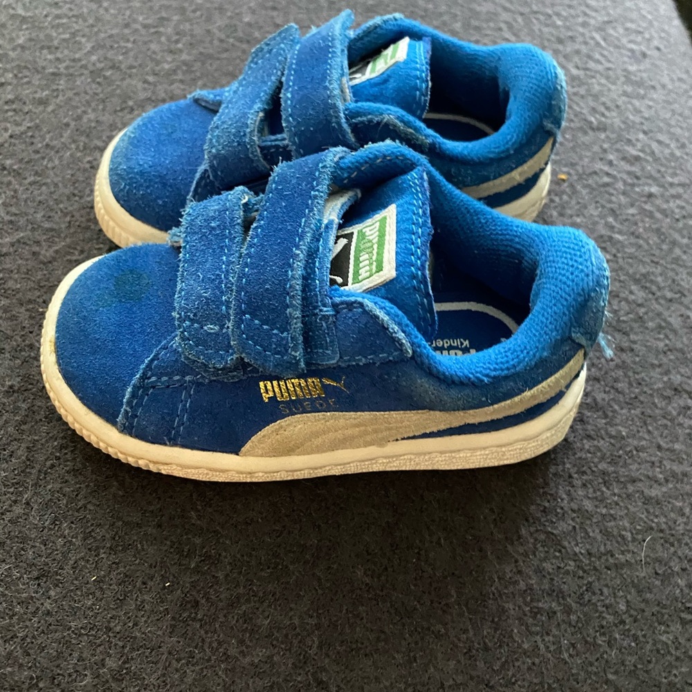 Puma - blue suede shoes (toddler size 5)